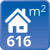 m² construidos: 616