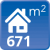 m² construidos: 671