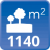m² de solar: 1140