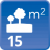 m² de solar: 15