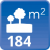 m² de solar: 184