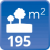 m² de solar: 195