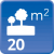 m² de solar: 20