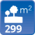 m² de solar: 299