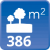 m² de solar: 386