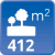 m² de solar: 412