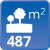 m² de solar: 487