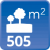 m² de solar: 505