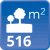 m² de solar: 516