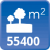 m² de solar: 55400