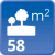 m² de solar: 58