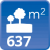 m² de solar: 637