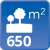 m² de solar: 650