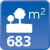 m² de solar: 683