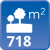 m² de solar: 718
