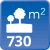m² de solar: 730
