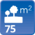 m² de solar: 75