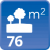 m² de solar: 76