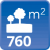 m² de solar: 760