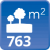 m² de solar: 763