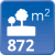 m² de solar: 872