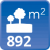 m² de solar: 892
