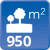 m² de solar: 950