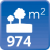 m² de solar: 974