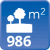 m² de solar: 986