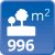 m² de solar: 996